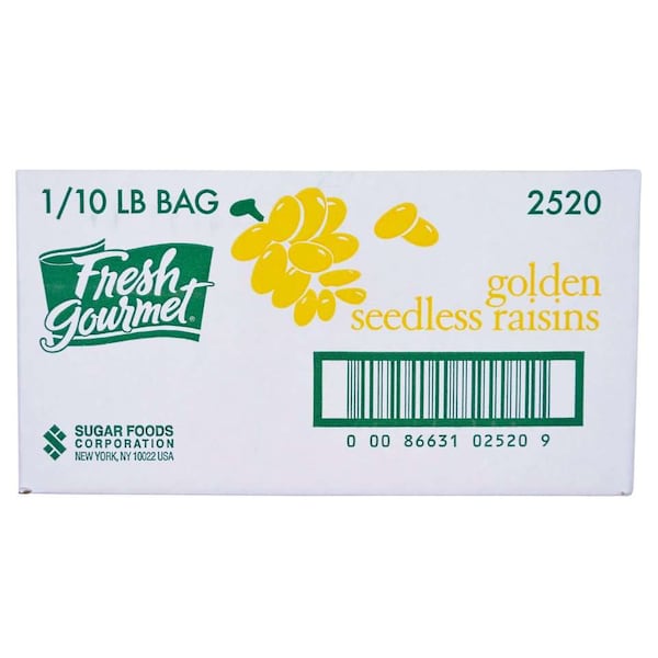 Fresh Gourmet Fresh Gourmet Golden Seedless Raisins 10lbs 2520 - main